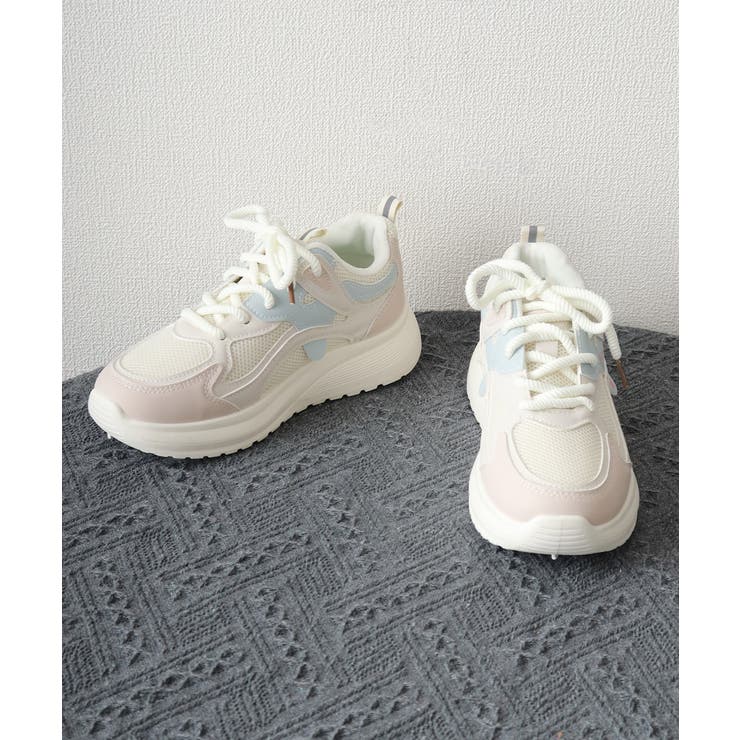 厚底スニーカー 韓国風配色 ローカット | Miniministore | 詳細画像18 
