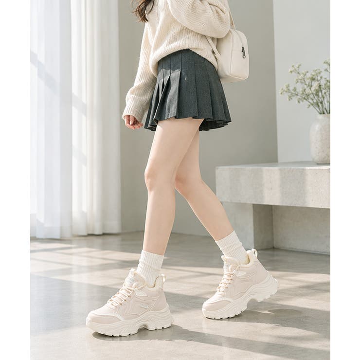 裏起毛 ミドルカットスニーカー 厚底 | Miniministore | 詳細画像7 