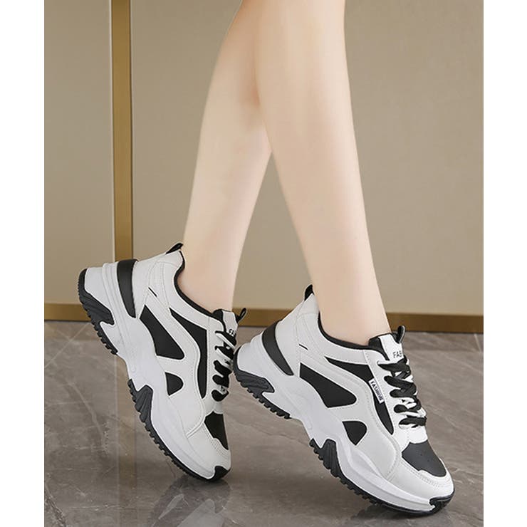 厚底配色スニーカー 美脚ダッドスニーカー | Miniministore | 詳細画像5 
