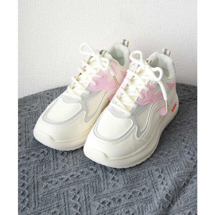 厚底配色スニーカー 美脚ダッドスニーカー | Miniministore | 詳細画像22 