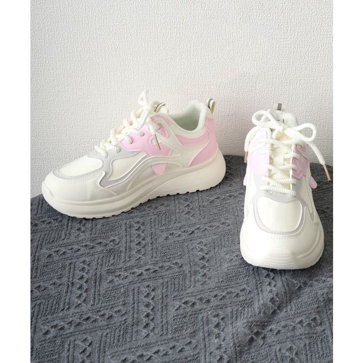 厚底配色スニーカー 美脚ダッドスニーカー | Miniministore | 詳細画像23 