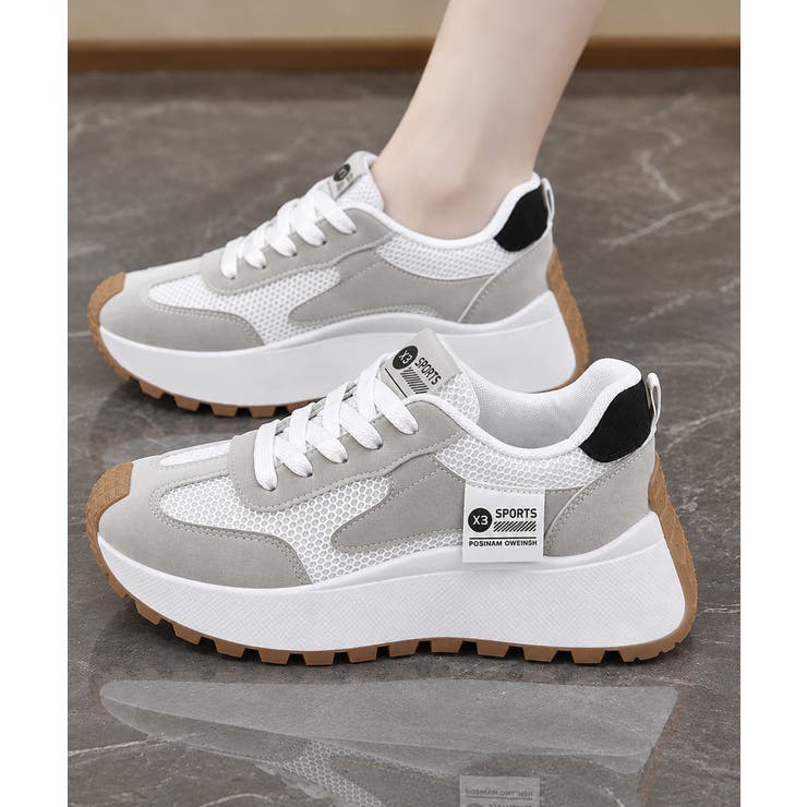 厚底メッシュスニーカー 配色スニーカー | Miniministore | 詳細画像8 