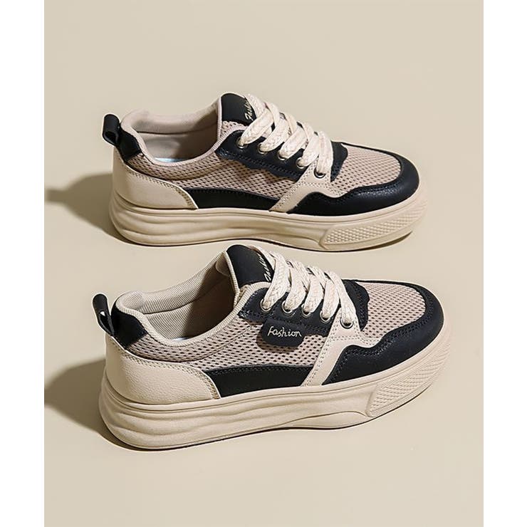 配色スニーカー レディース 厚底メッシュ | Miniministore | 詳細画像14 