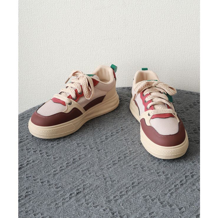 配色スニーカー レディース 厚底メッシュ | Miniministore | 詳細画像17 