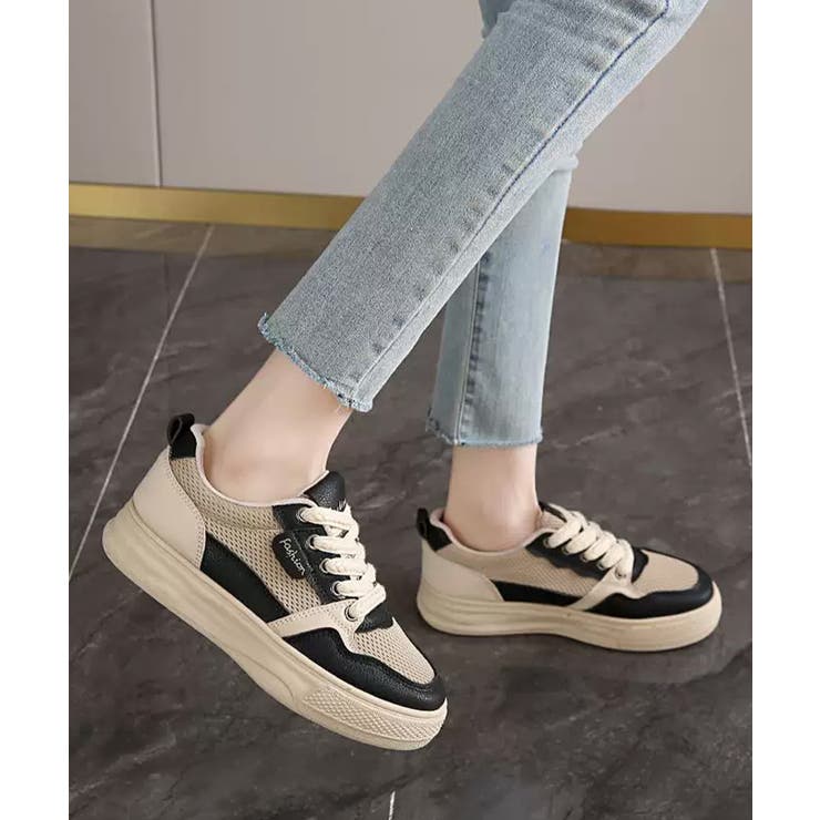 配色スニーカー レディース 厚底メッシュ | Miniministore | 詳細画像4 