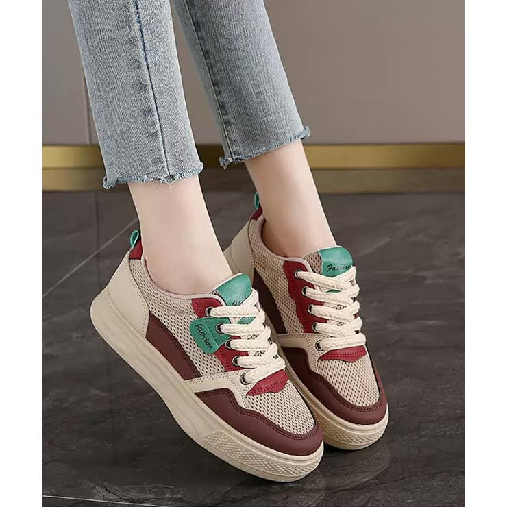 配色スニーカー レディース 厚底メッシュ | Miniministore | 詳細画像7 