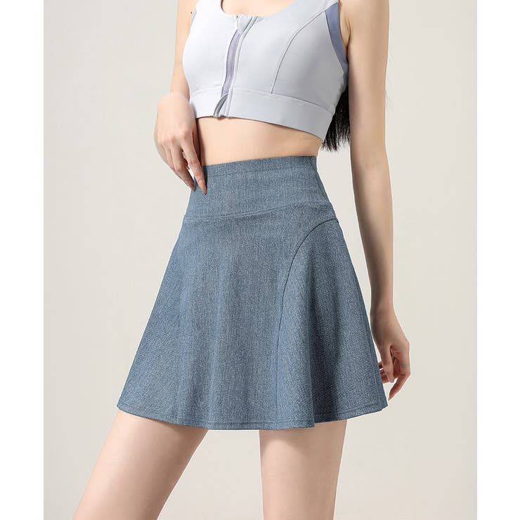 インナーパンツ付き デニム風ミニスカート | Miniministore | 詳細画像2 
