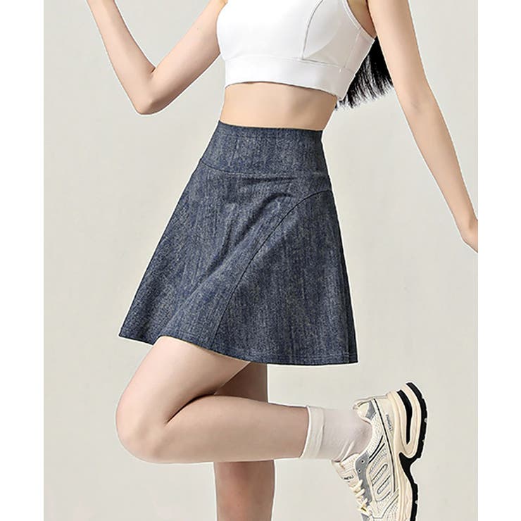 インナーパンツ付き デニム風ミニスカート | Miniministore | 詳細画像9 