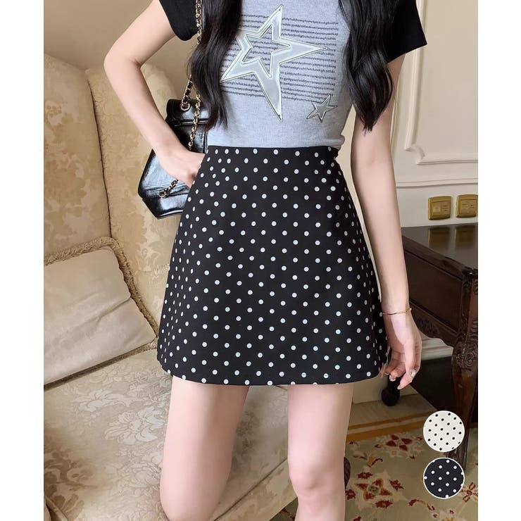 ミニスカート レディース ドット柄 | Miniministore | 詳細画像1 