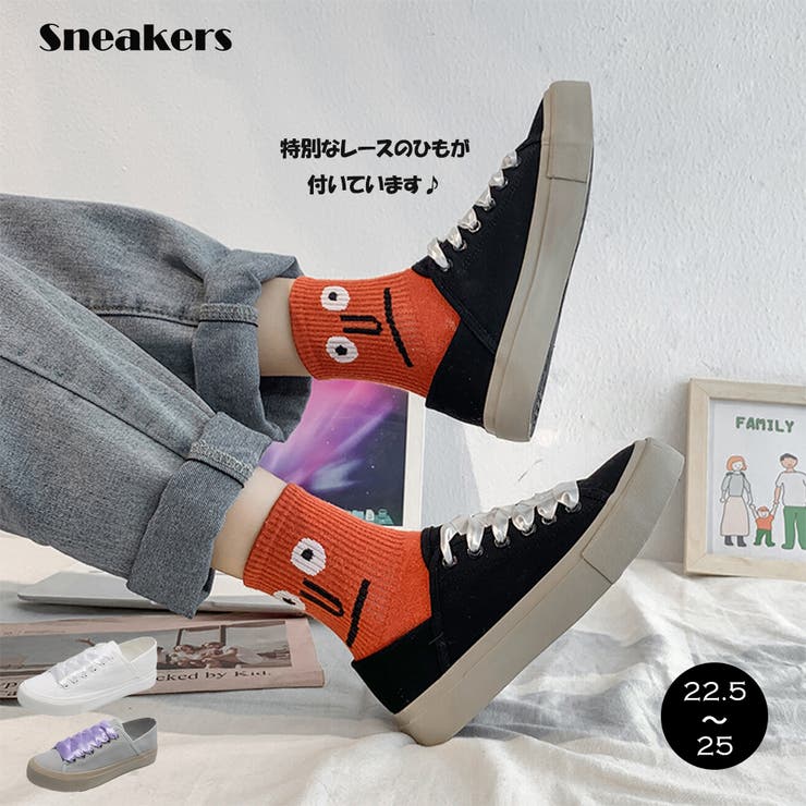 レディースシューズ キャンバススニーカー 美脚 | Miniministore | 詳細画像1 