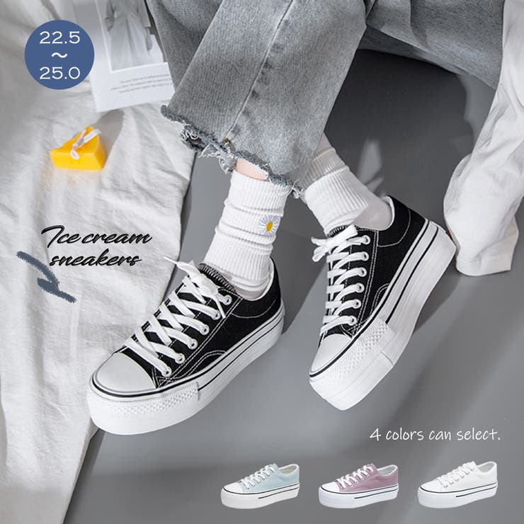 スニーカー レディース 厚底[品番：II000005804]｜Miniministore