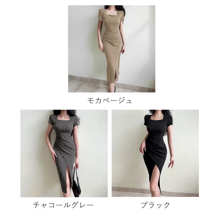 ワンピース 半袖 アシンメトリー タイト | Miniministore | 詳細画像2 