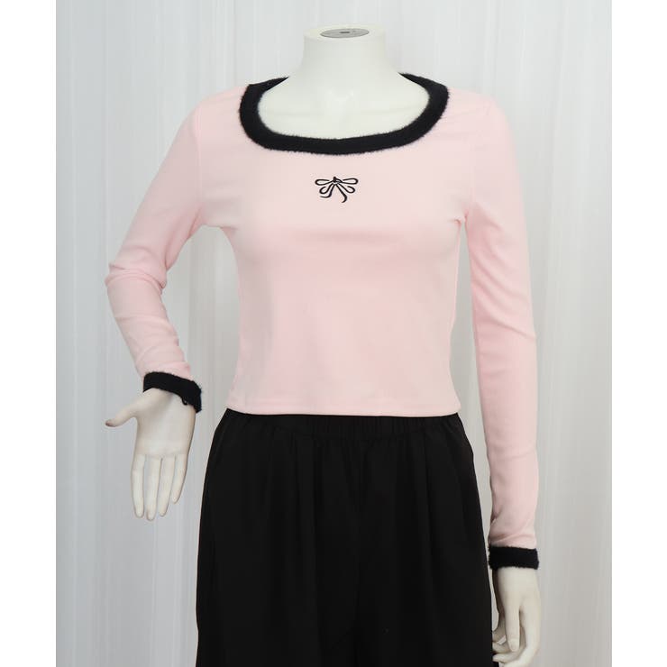 Tシャツ クールネック 刺しゅう 秋冬 | Miniministore | 詳細画像12 