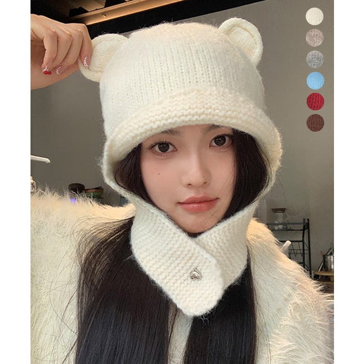 くま耳ニット帽 レディース 韓国風 | Miniministore | 詳細画像1 
