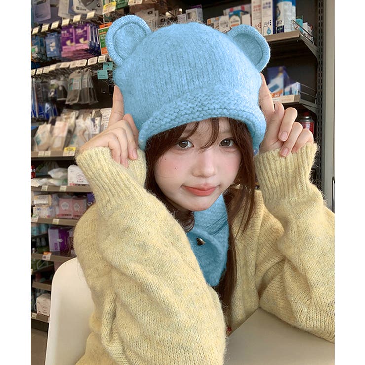くま耳ニット帽 レディース  韓国風[品番：II000012083]｜Miniministore（ミニミニストア）のレディースファッション通販｜SHOPLIST（ショップリスト）