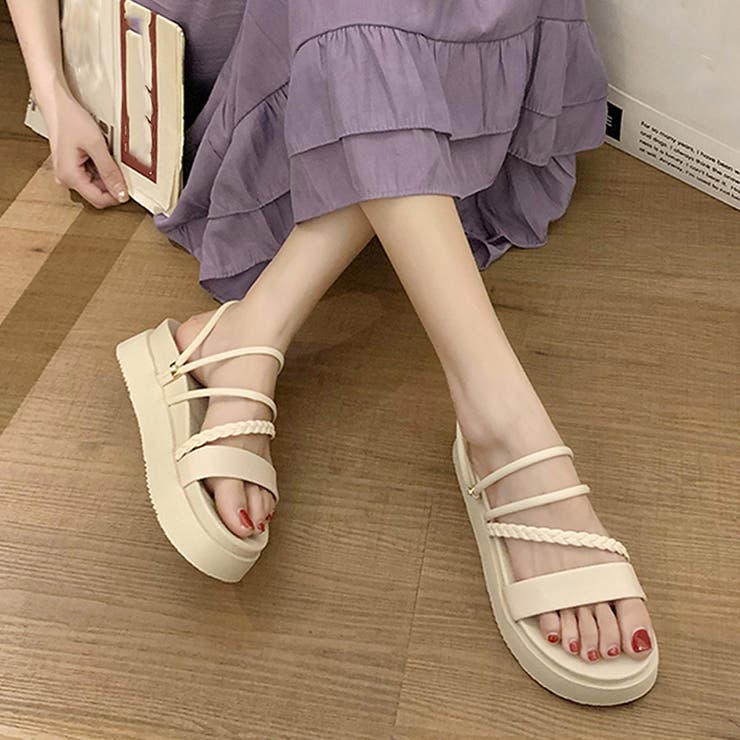 厚底サンダル レディース 編み 全2色 | Miniministore | 詳細画像7 