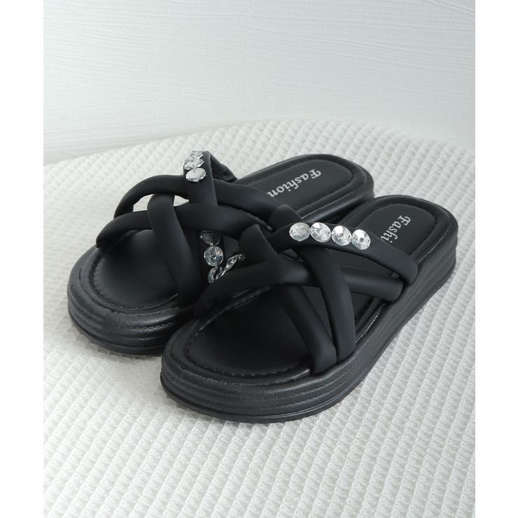 厚底サンダル ラインストーン レディース | Miniministore | 詳細画像15 