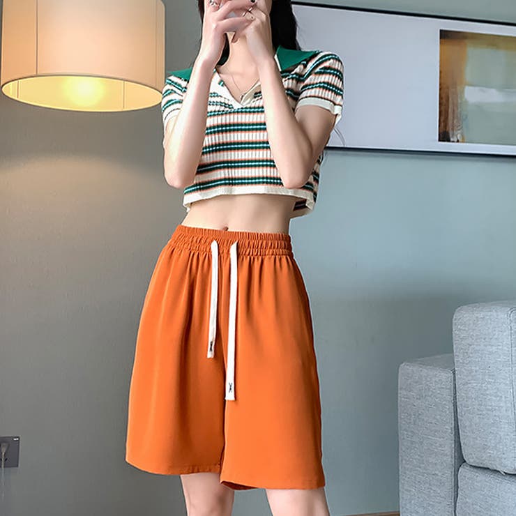 ワイドパンツ カラー短パン 韓国 9色 | Miniministore | 詳細画像12 