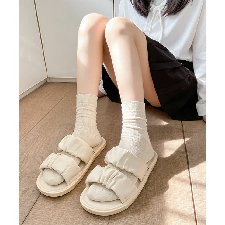 スリッパサンダル レディース ギャザー | Miniministore | 詳細画像13 