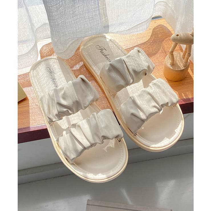 スリッパサンダル レディース ギャザー | Miniministore | 詳細画像17 