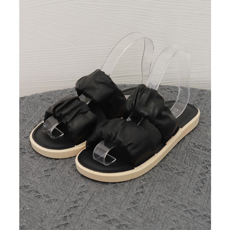 スリッパサンダル レディース ギャザー | Miniministore | 詳細画像21 