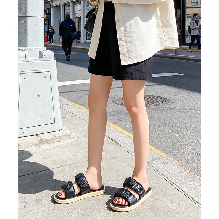スリッパサンダル レディース ギャザー | Miniministore | 詳細画像9 