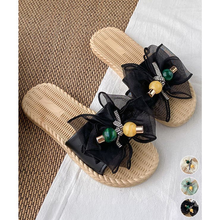 リボンサンダル レディース スリッパ | Miniministore | 詳細画像1 