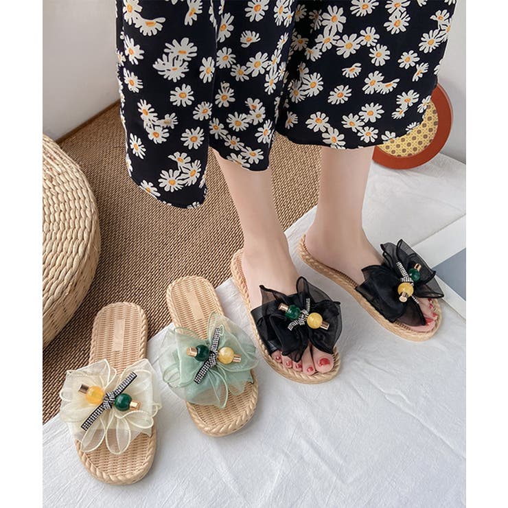 リボンサンダル レディース スリッパ | Miniministore | 詳細画像13 