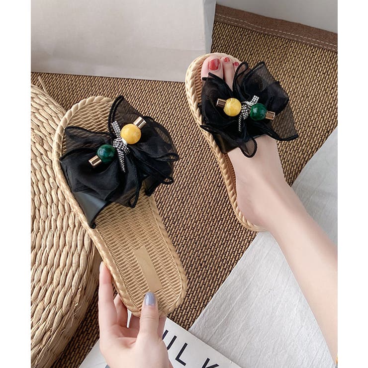 リボンサンダル レディース スリッパ | Miniministore | 詳細画像9 