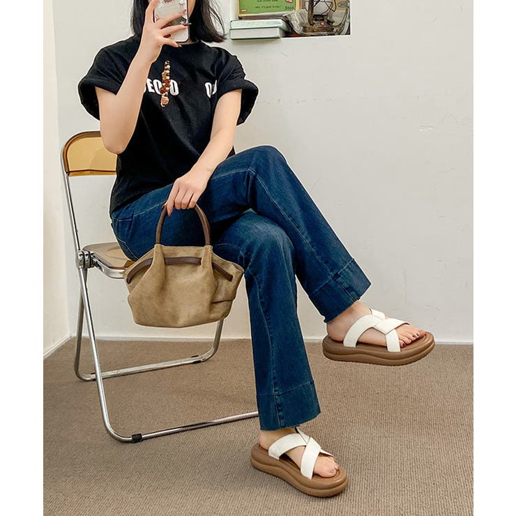 ミュールサンダル クロスベルト 美脚 夏 | Miniministore | 詳細画像7 
