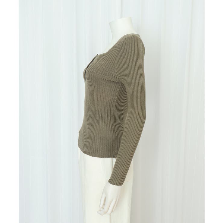 ニットトップス スクエアネック 無地 | Miniministore | 詳細画像19 