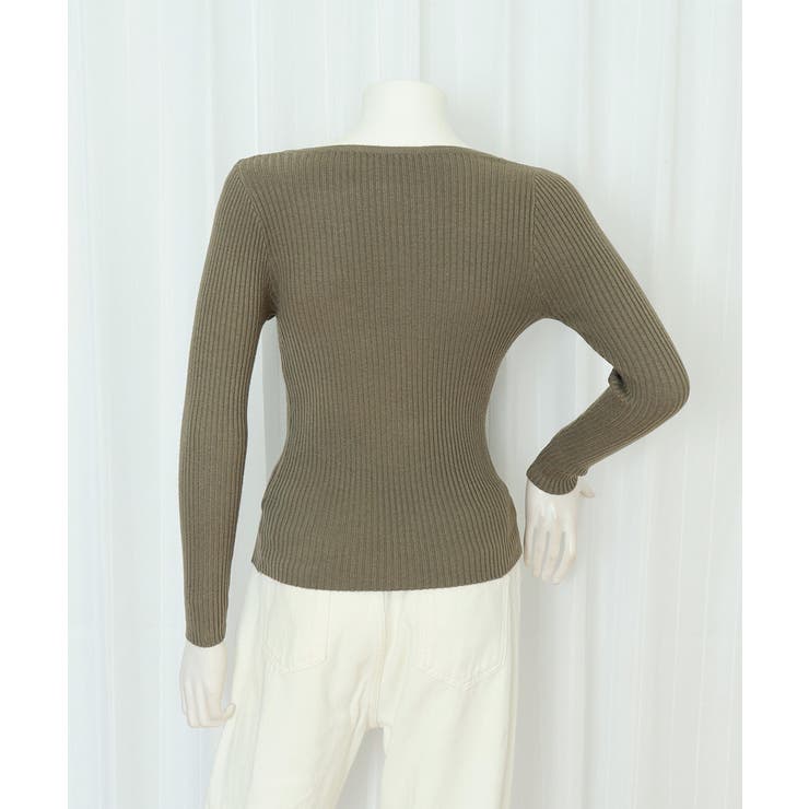 ニットトップス スクエアネック 無地 | Miniministore | 詳細画像20 