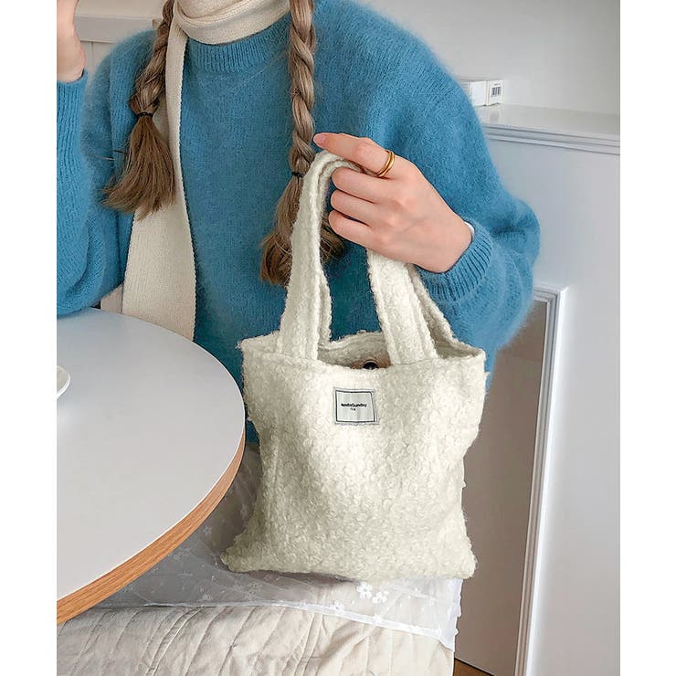 ボアトートバッグ ミニ 無地 軽量 秋冬 | Miniministore | 詳細画像5 