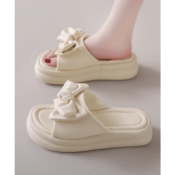 厚底サンダル リボン スリッパサンダル | Miniministore | 詳細画像4 