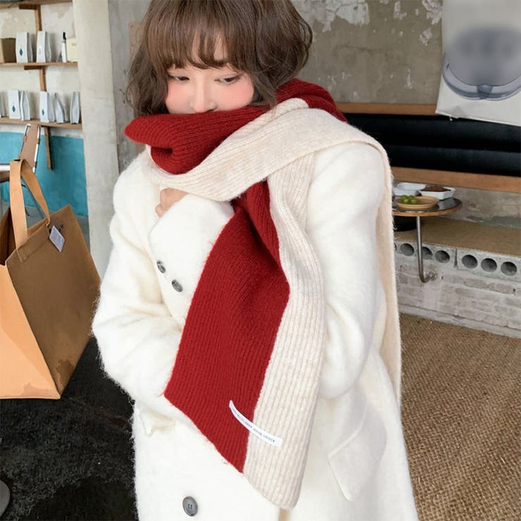 ニットマフラー 配色 レディース 秋冬 | Miniministore | 詳細画像10 