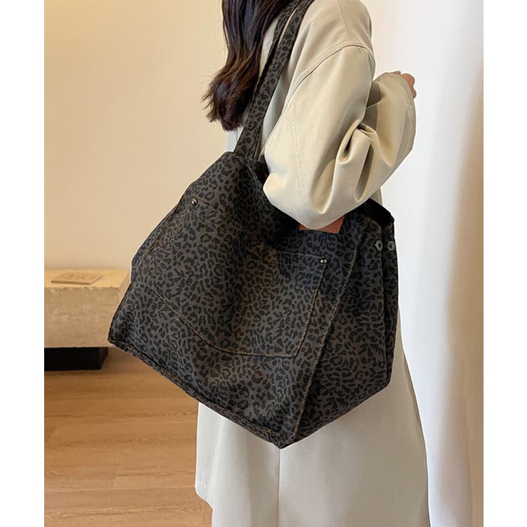 トートバッグ レオパード柄 大きめ A4 | Miniministore | 詳細画像12 