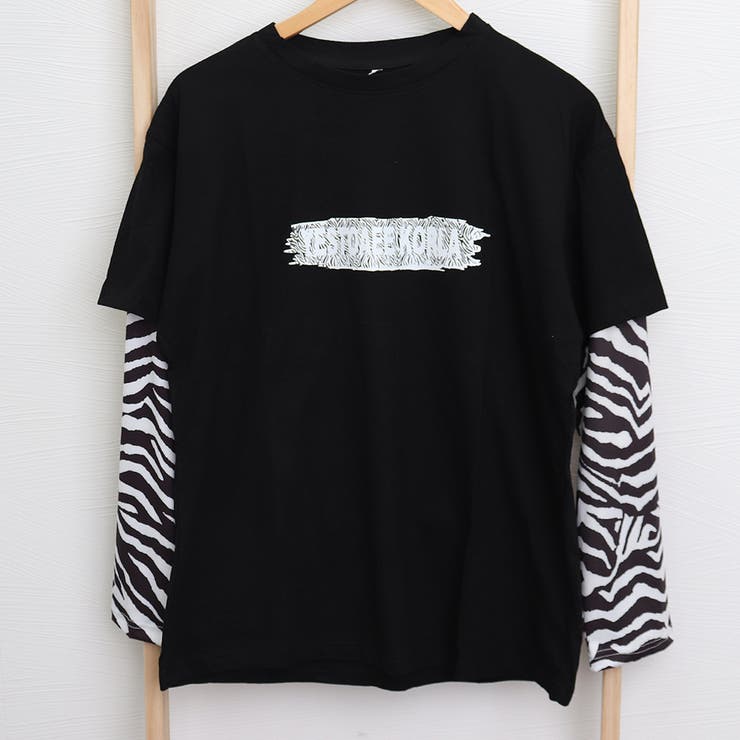 Tシャツ レディース トップス 重ね着風[品番：II000008241