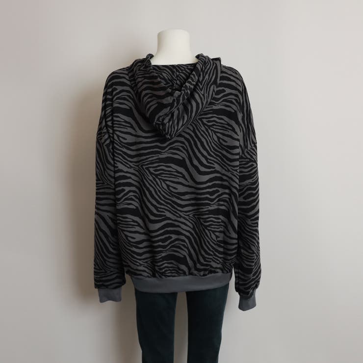ステーキハウス リベラ×ZUBAZ® ゼブラ柄パーカー　レア◎ stekeburgertokku-