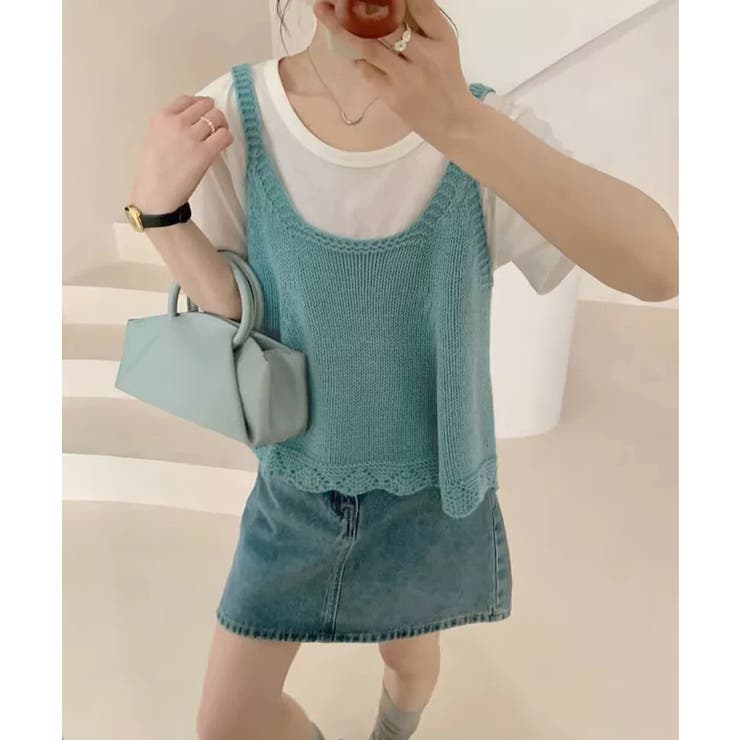 ニットベスト レディース 編み Aライン | Miniministore | 詳細画像21 
