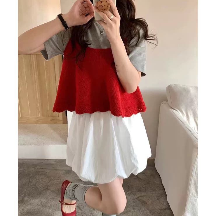 ニットベスト レディース 編み Aライン | Miniministore | 詳細画像23 