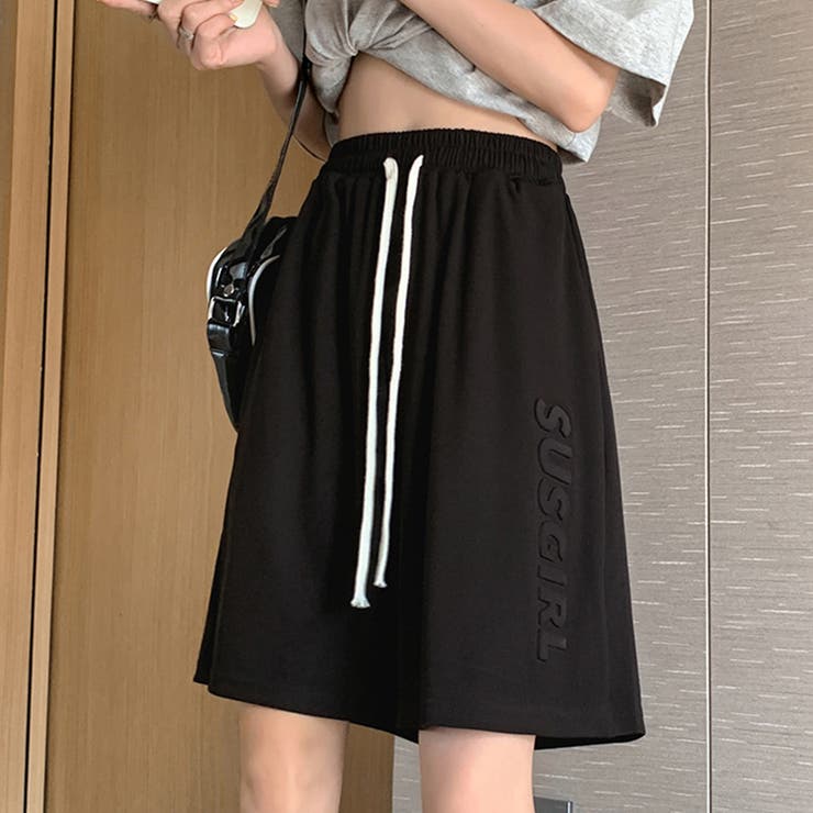 ショートパンツ エンボス英字ロゴ 夏 | Miniministore | 詳細画像12 