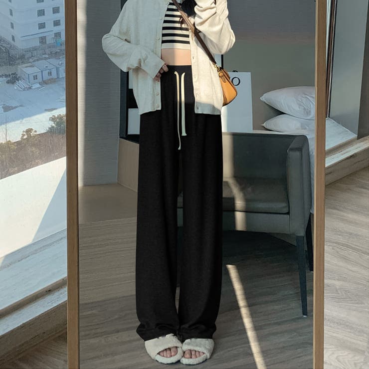 セミワイドパンツ 秋冬ルームウェア 韓国 | Miniministore | 詳細画像5 