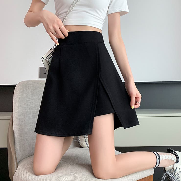 ミニスカート キュロット スリット  韓国[品番：II000010164]｜Miniministore（ミニミニストア）のレディースファッション通販｜SHOPLIST（ショップリスト）