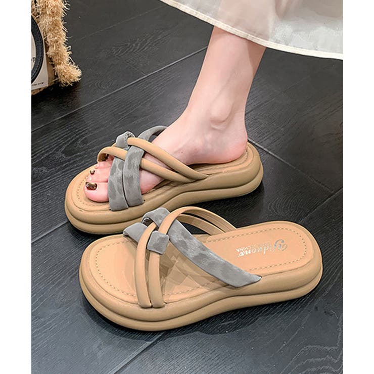 厚底 ミュールサンダル クロスベルト夏靴 | Miniministore | 詳細画像12 