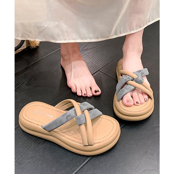 厚底 ミュールサンダル クロスベルト夏靴 | Miniministore | 詳細画像13 