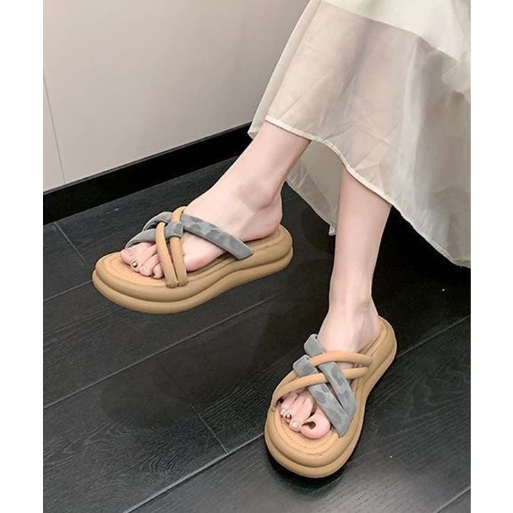 厚底 ミュールサンダル クロスベルト夏靴 | Miniministore | 詳細画像14 