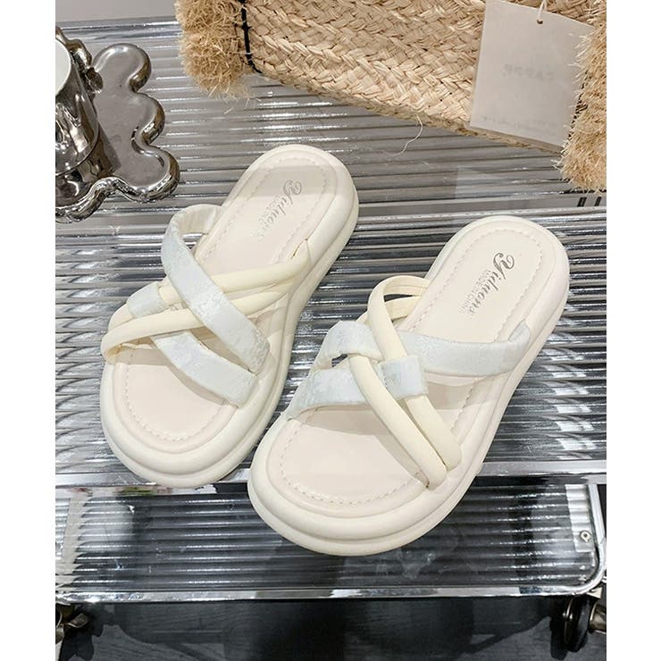 厚底 ミュールサンダル クロスベルト夏靴 | Miniministore | 詳細画像6 