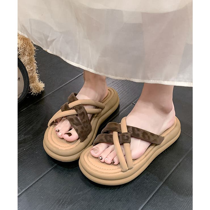 厚底 ミュールサンダル クロスベルト夏靴 | Miniministore | 詳細画像8 