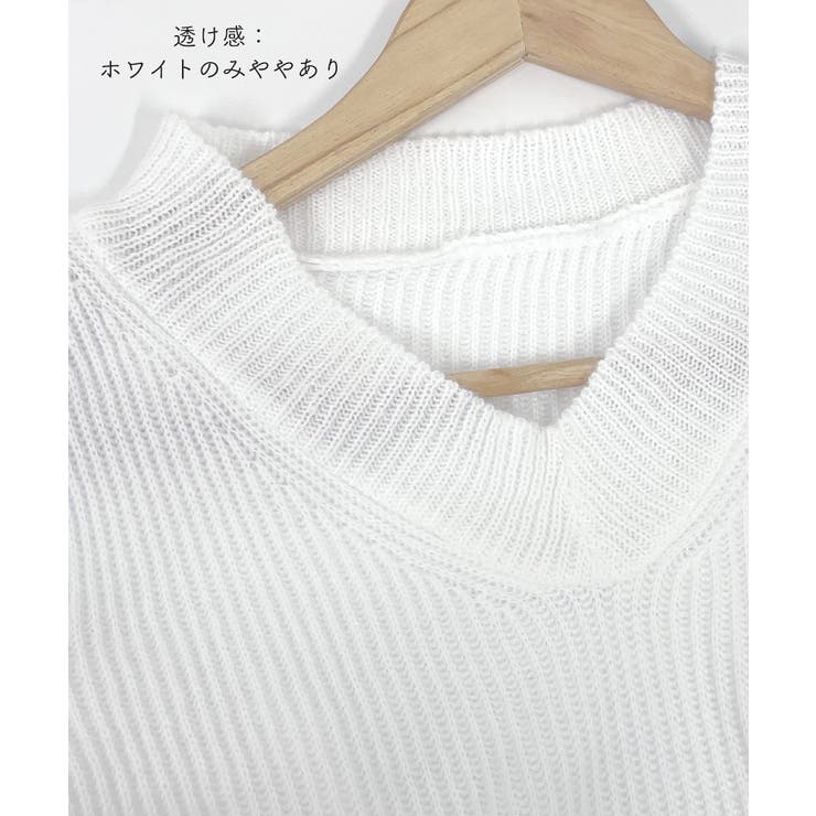 ニットトップス レディース 無地Vネック | Miniministore | 詳細画像16 