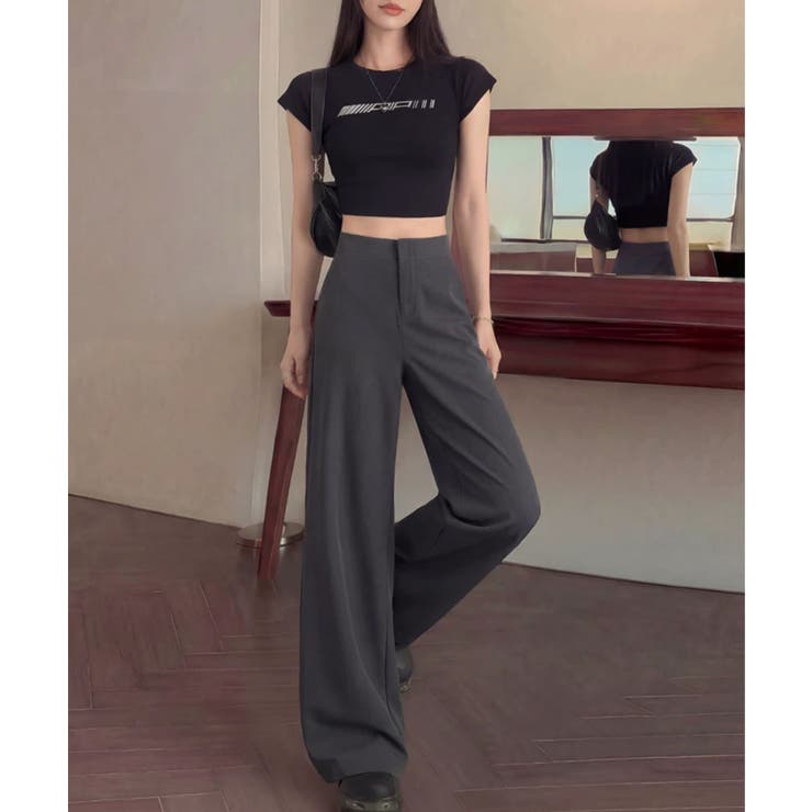 無地ロングパンツ レディース 微フレア | Miniministore | 詳細画像26 